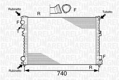 MAGNETI MARELLI 350213102700 -  Радиатор, охлаждение двигателя